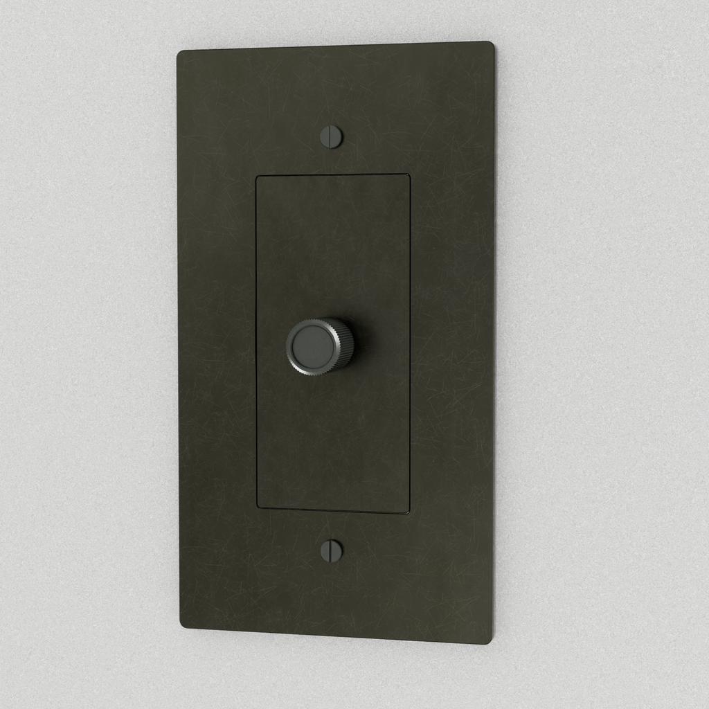 Brass 3-Way Rotary Dimmer Switch | UL Certified, Push To Turn & Twist Dimming for LED Lighting Systems