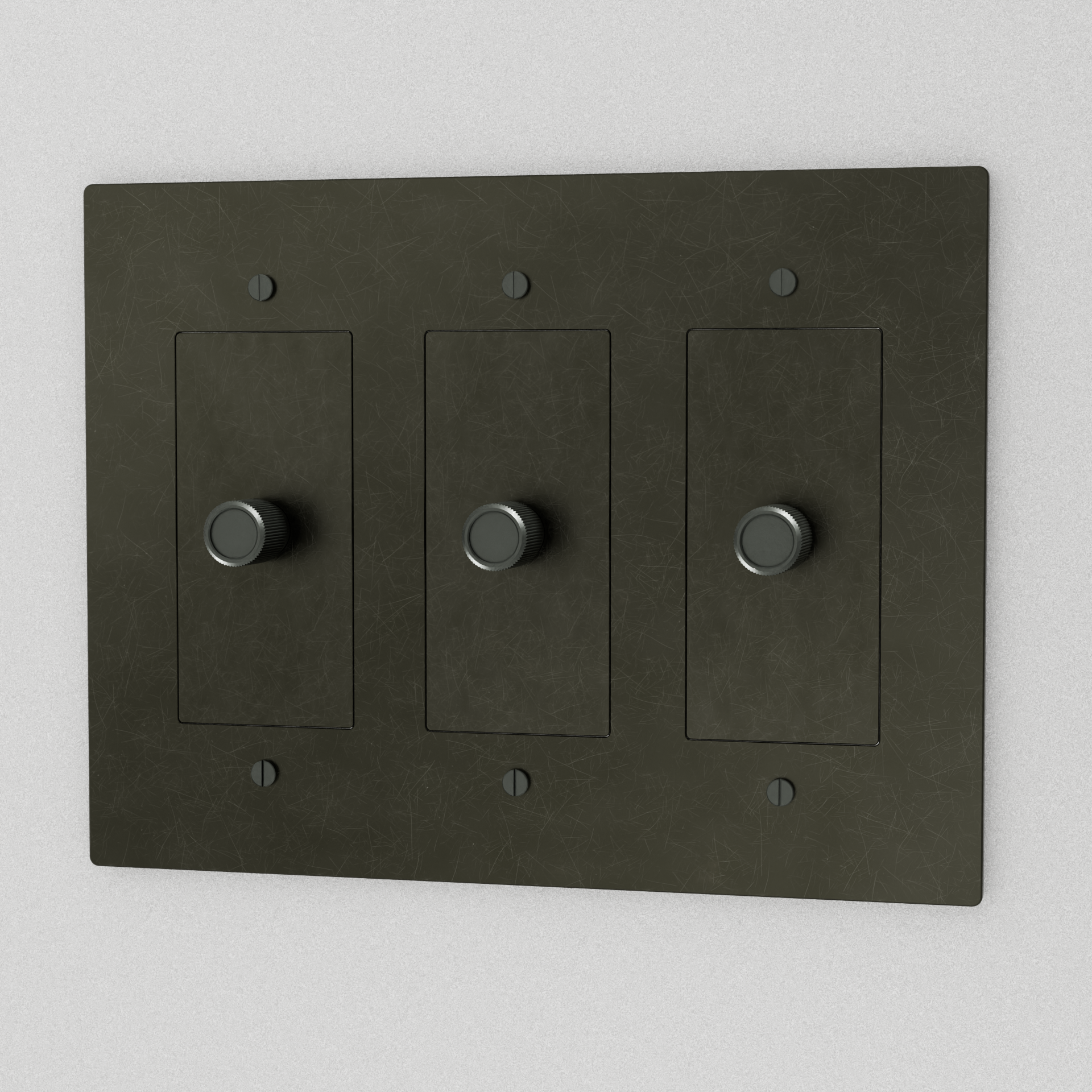 Brass 3-Way Rotary Dimmer Switch | UL Certified, Push To Turn & Twist Dimming for LED Lighting Systems