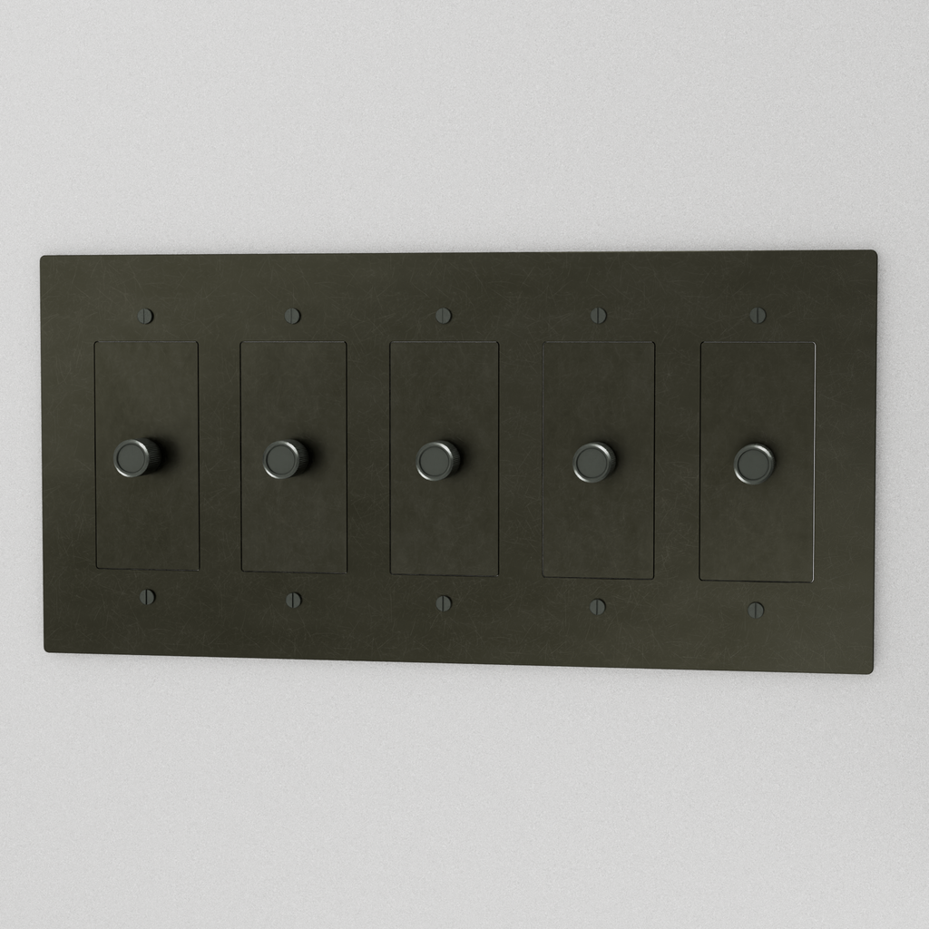 Brass 3-Way Rotary Dimmer Switch | UL Certified, Push To Turn & Twist Dimming for LED Lighting Systems