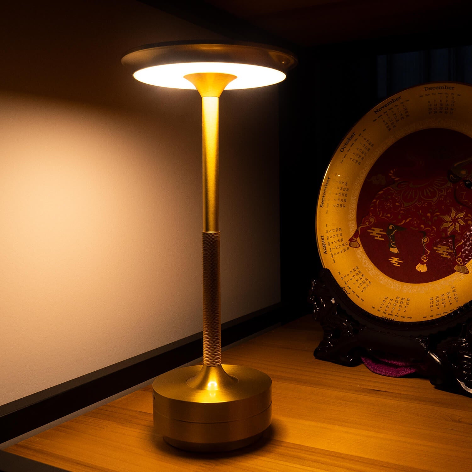 Cordless Metallic Table Lamp - Modern Design for Home & Office Lighting