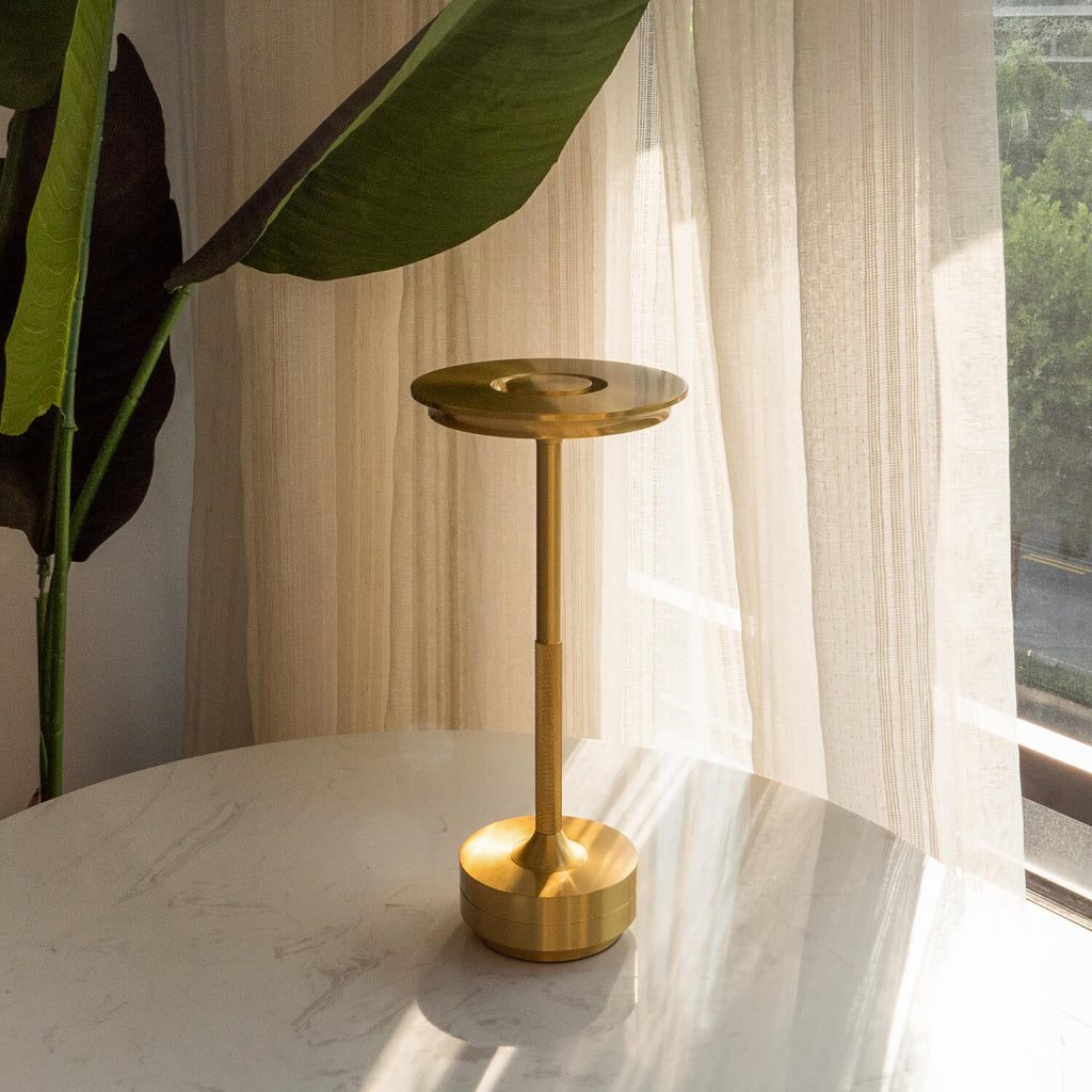 Cordless Metallic Table Lamp - Modern Design for Home & Office Lighting