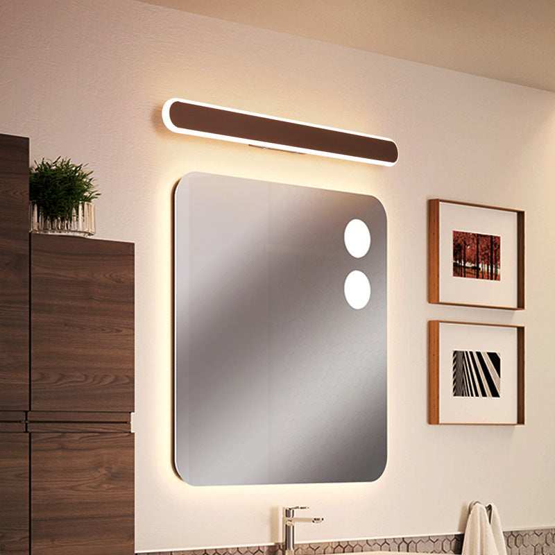 Gold Vanity Light Bar for Contemporary Bathrooms: LED Light Solution for Over the Mirror with Japandi Style