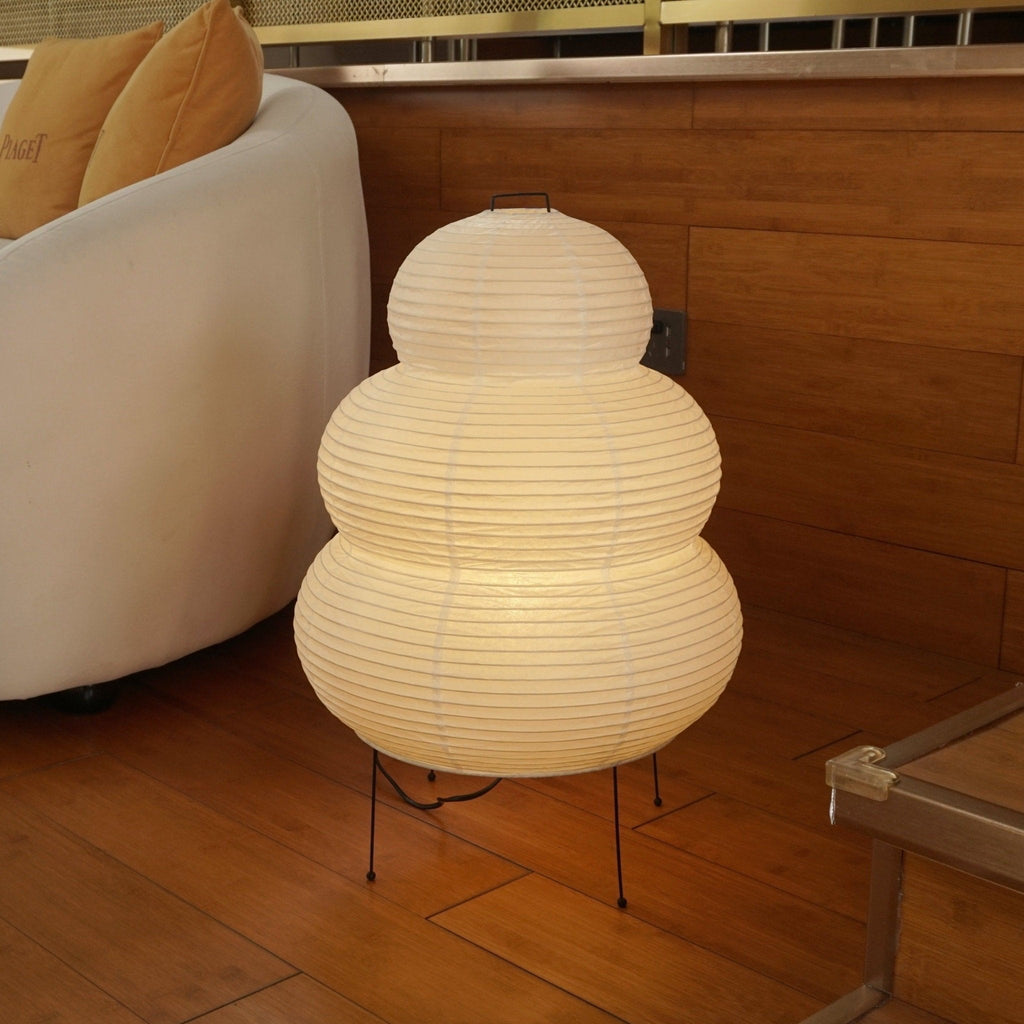 Japanese Paper Table Lamp - Minimalist Design for Living Room & Bedroom Lighting