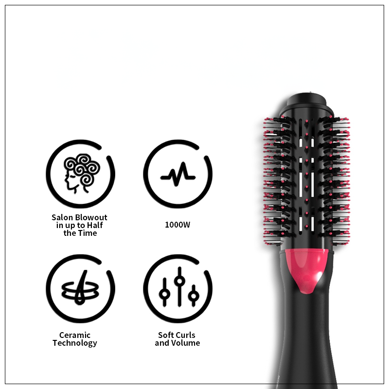 Pro Straightening Brush: Hair Pressing Brush & Flat Brush Hair Straightener Combo - Achieve Salon-Quality Smoothnes