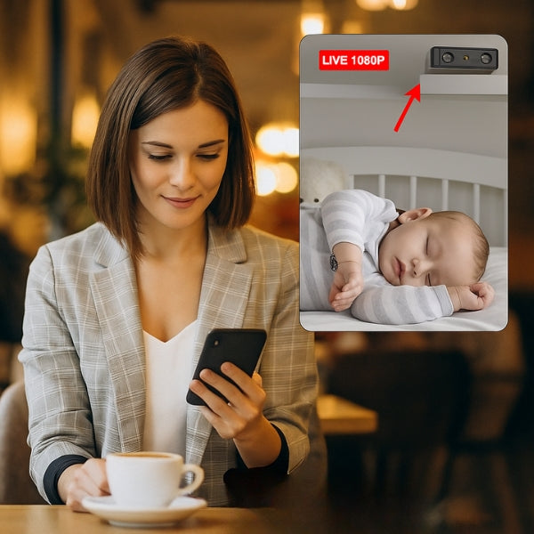 Wireless Miniature Camera with Audio - Surveillance for Home Security & Night Vision