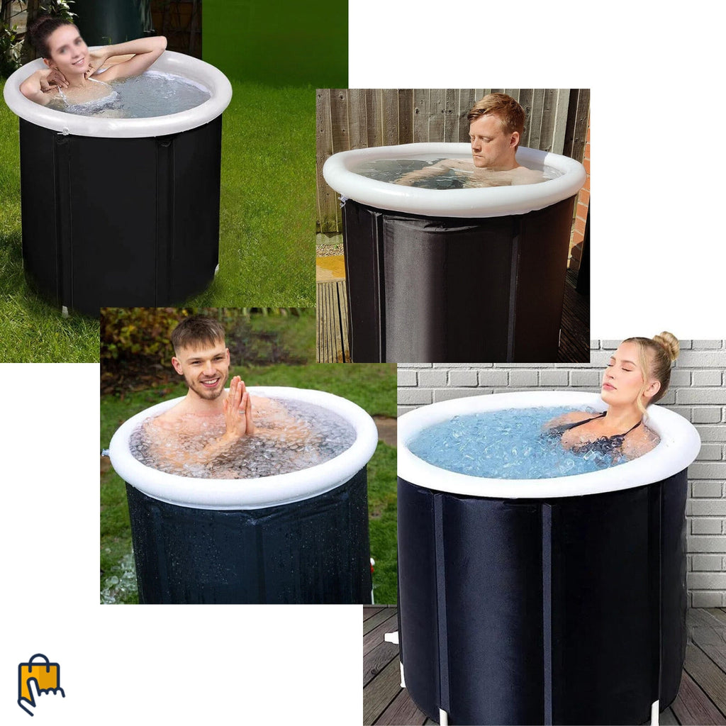 Ice Bath Tub with Cover Portable isulated - Recovery Freestanding Cold Water Therapy Spa