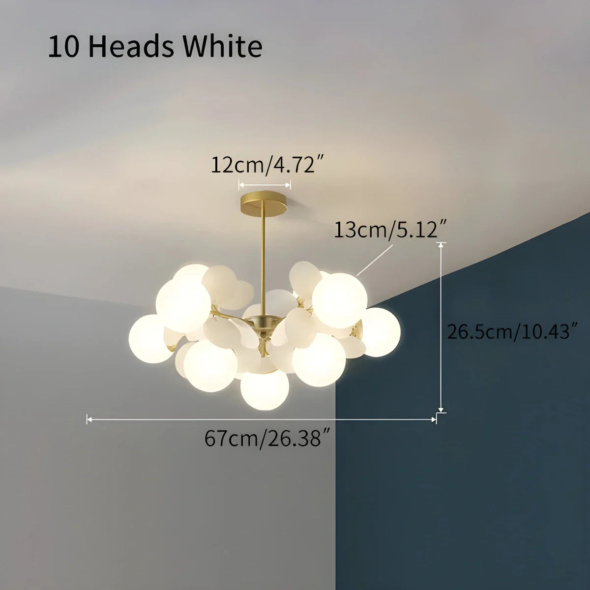 Colorful Modern Chandelier with Flashing LED Lights for Living Room & Dining Room Decor