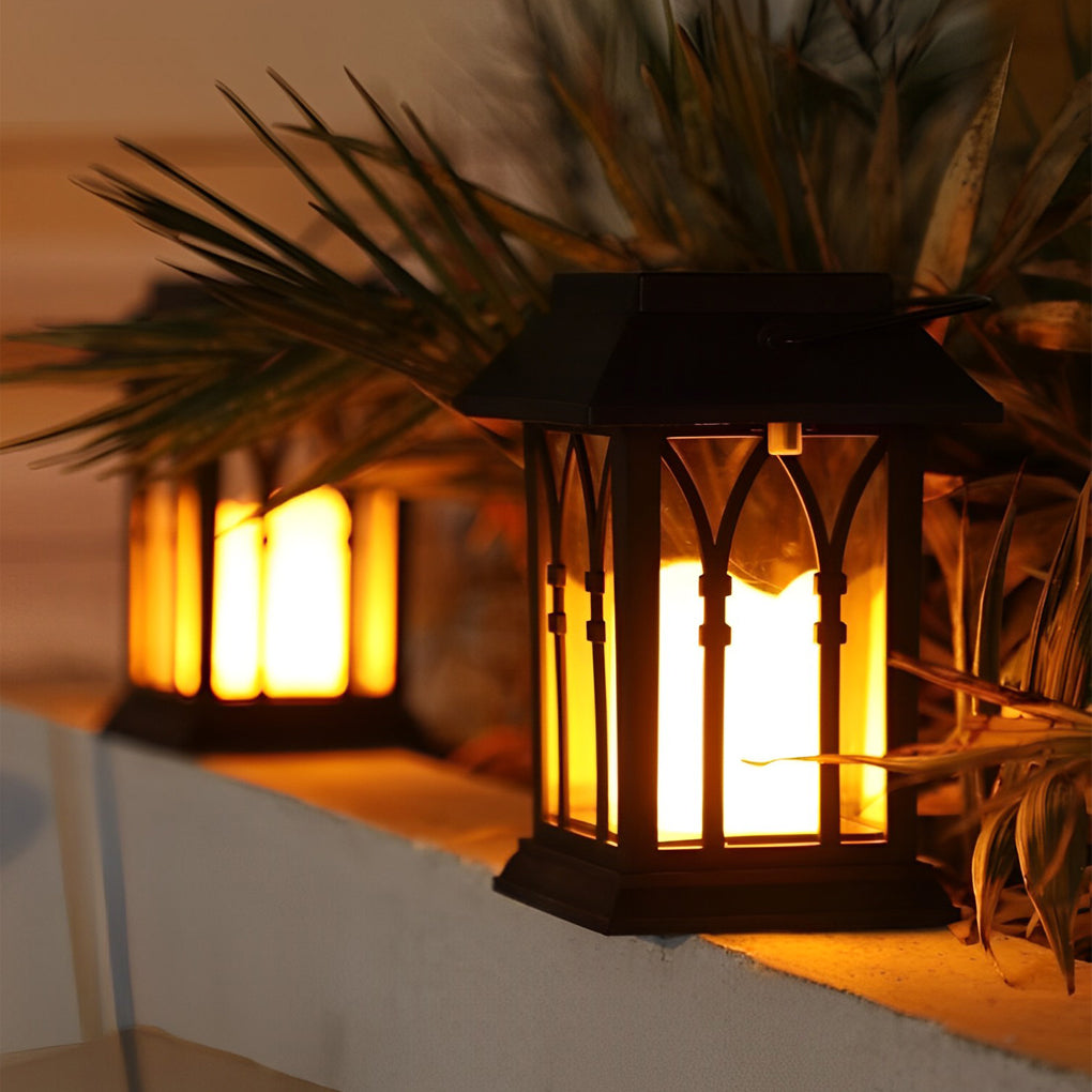 LED Portable Solar Lantern - Waterproof Intelligent Outdoor Light for Camping & Garden Use