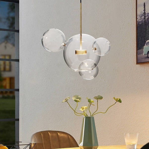 LED Chandelier Light Fixture - Modern Crystal Design for Dining Room & Living Room Decor