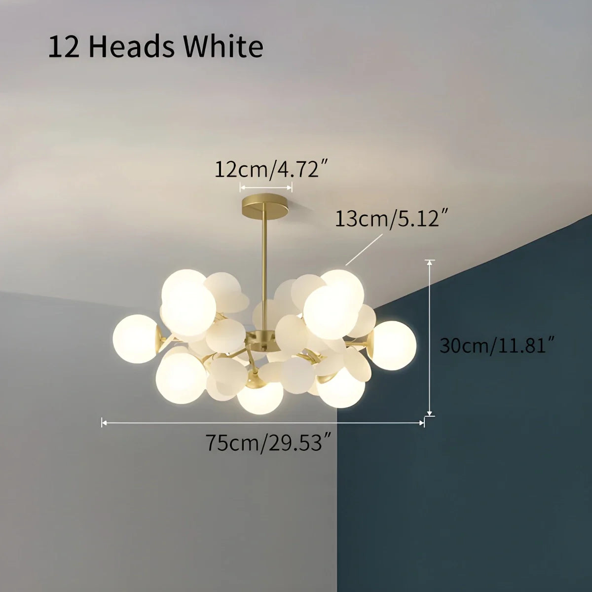 Colorful Modern Chandelier with Flashing LED Lights for Living Room & Dining Room Decor