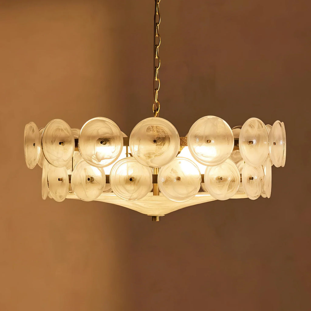 LED Chandelier Light Fixture - Modern Crystal Design for Living Room & Dining Room Decor
