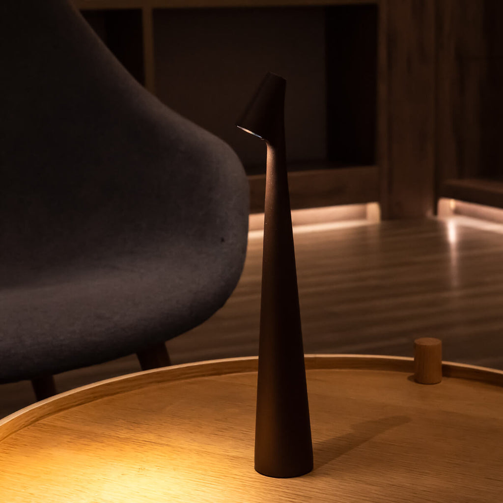 Sculpting Table Lamp with Adjustable Shade - Modern Design for Home Office & Living Room Lighting