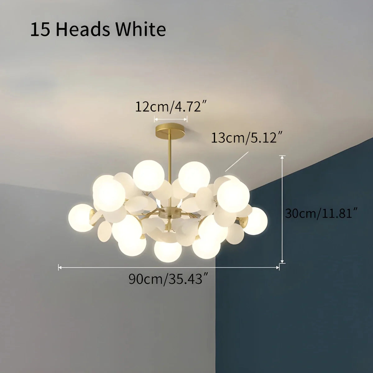 Colorful Modern Chandelier with Flashing LED Lights for Living Room & Dining Room Decor