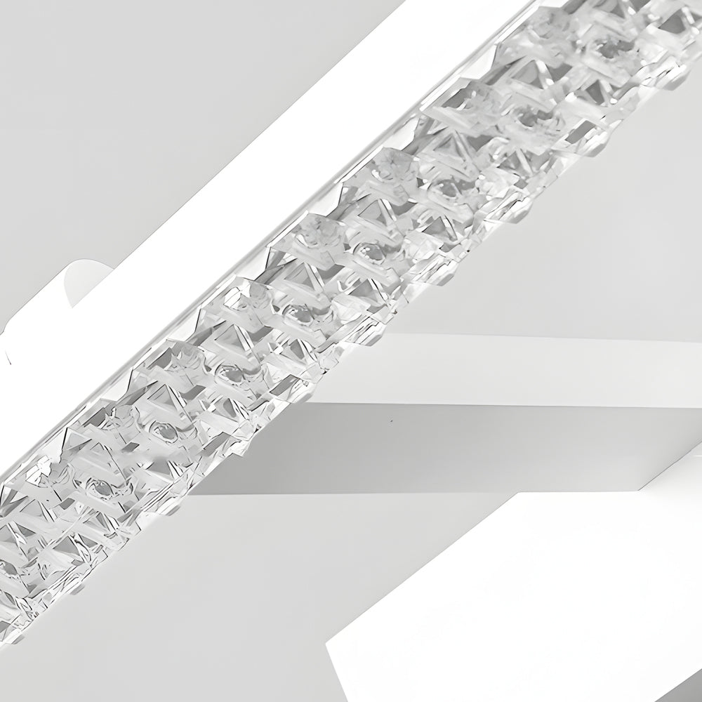 LED Bathroom Vanity Light - 160° Adjustable Dimmable Fixture with Crystal Acrylic Shade for Modern Bathrooms
