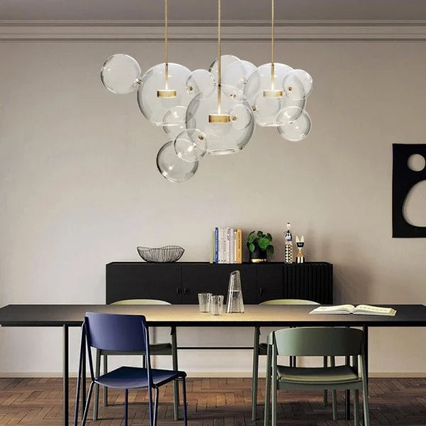 LED Chandelier Light Fixture - Modern Crystal Design for Dining Room & Living Room Decor
