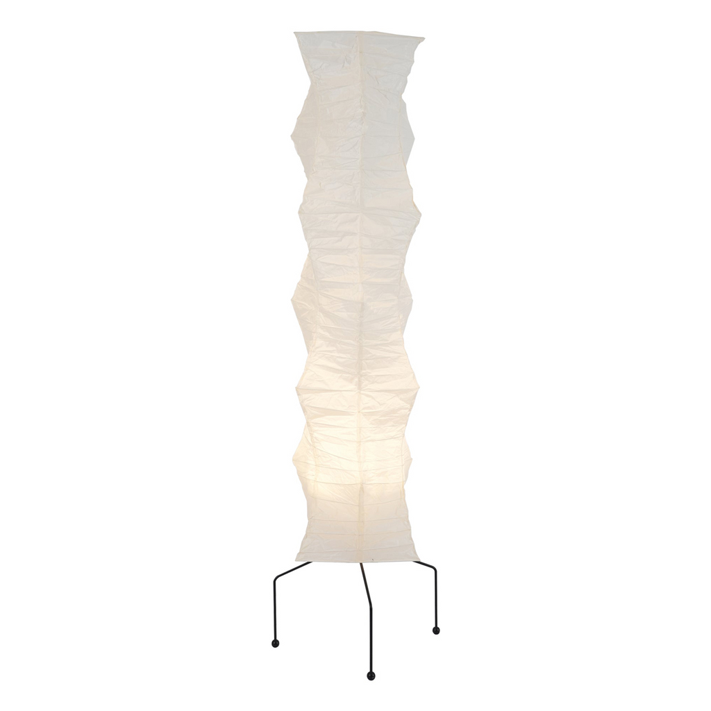 Rice Paper Floor Lamp with Wooden Base - Soft Ambient Lighting for Living Room & Bedroom Decor