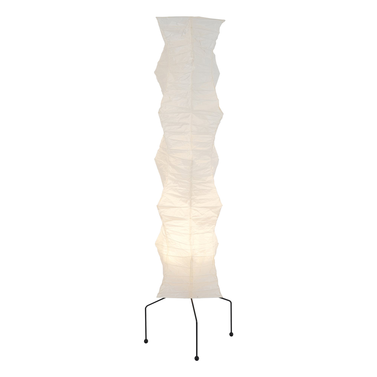 Rice Paper Floor Lamp with Wooden Base - Soft Ambient Lighting for Living Room & Bedroom Decor