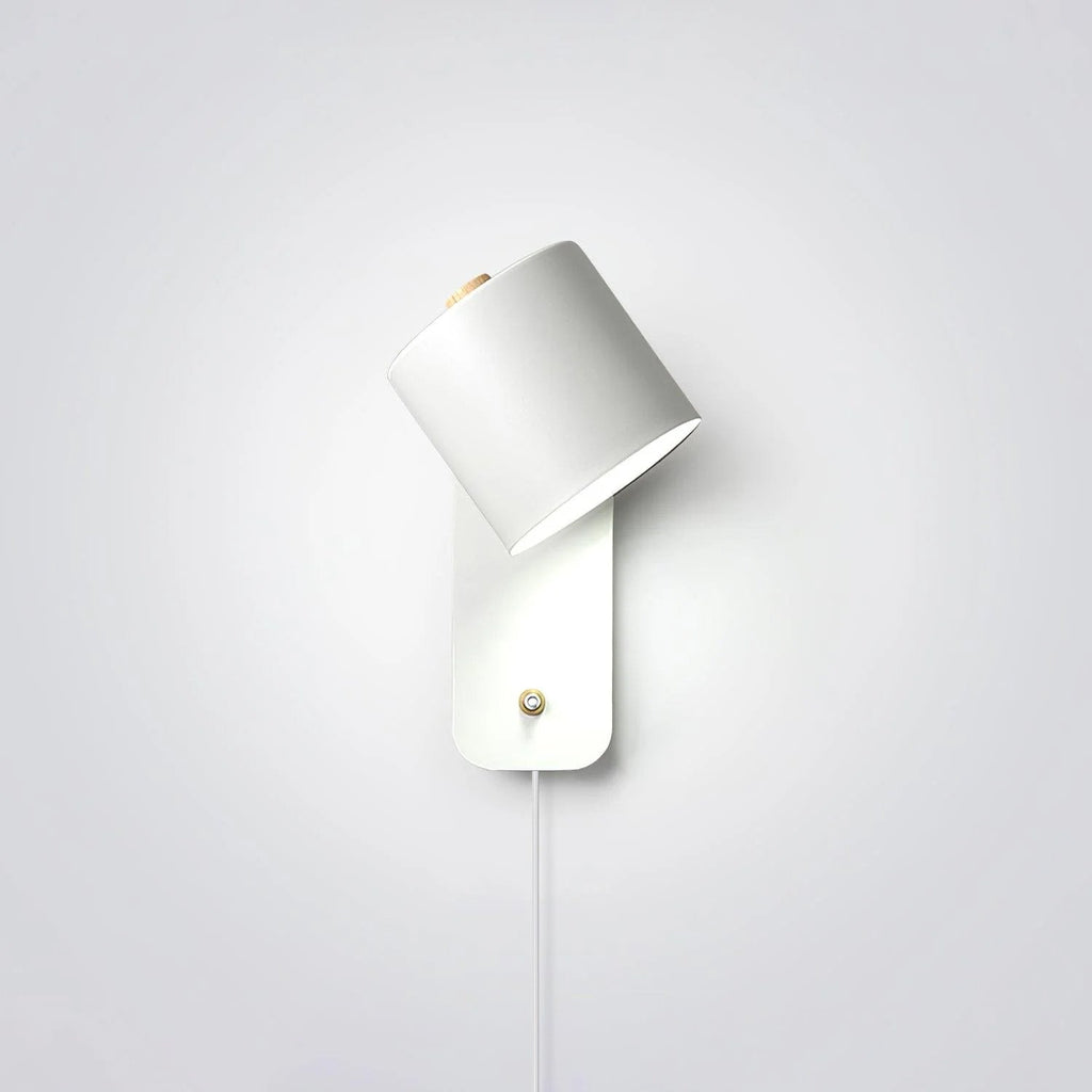 Rotatable Cylinder Plug-in Wall Lamp | 350-Degree Adjustable, Minimalist Design for Modern Indoor Spaces