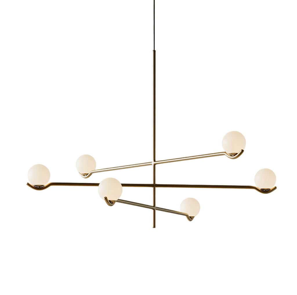LED Pendant Light | Adjustable Height, Metal & Glass Design for Modern Indoor Spaces