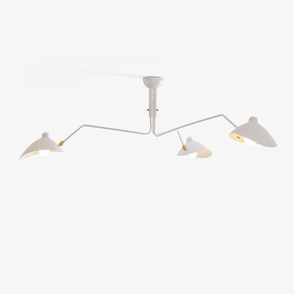 Three Arm Ceiling Light | Metal & Aluminum, Indoor Use for Modern Home Decor