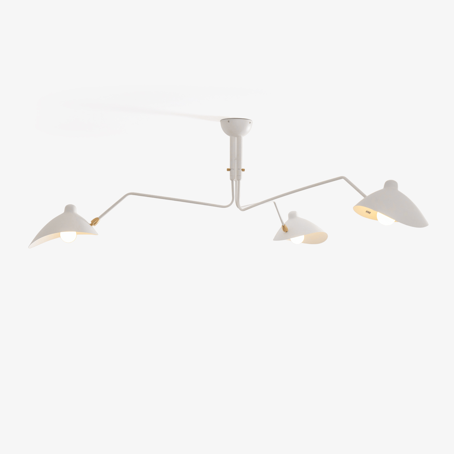Three Arm Ceiling Light | Metal & Aluminum, Indoor Use for Modern Home Decor