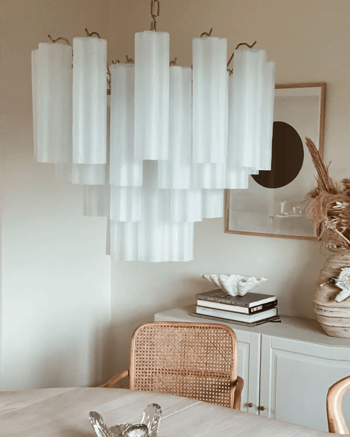 Murano Tubes Chandelier | Hand-Blown Glass, Customizable Size & Finish for Dining Room or Bedroom