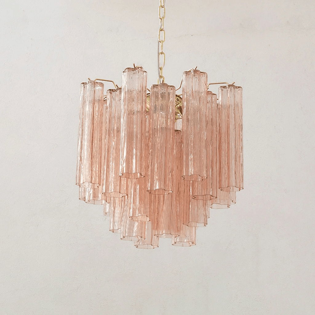 Murano Tubes Chandelier | Hand-Blown Glass, Customizable Size & Finish for Dining Room or Bedroom