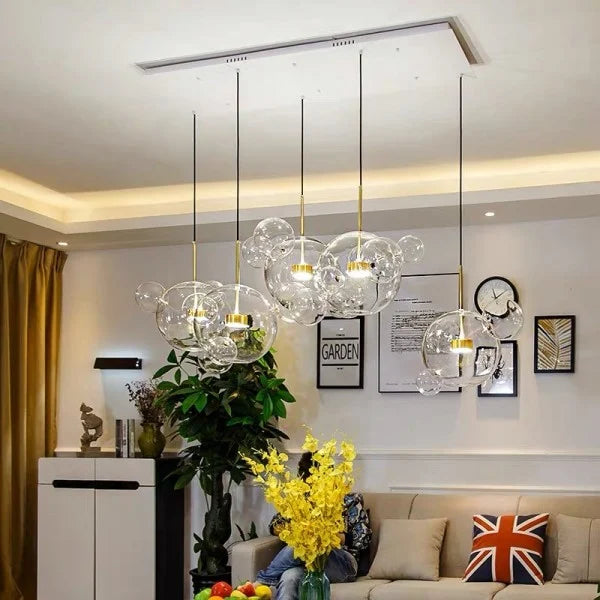 LED Chandelier Light Fixture - Modern Crystal Design for Dining Room & Living Room Decor