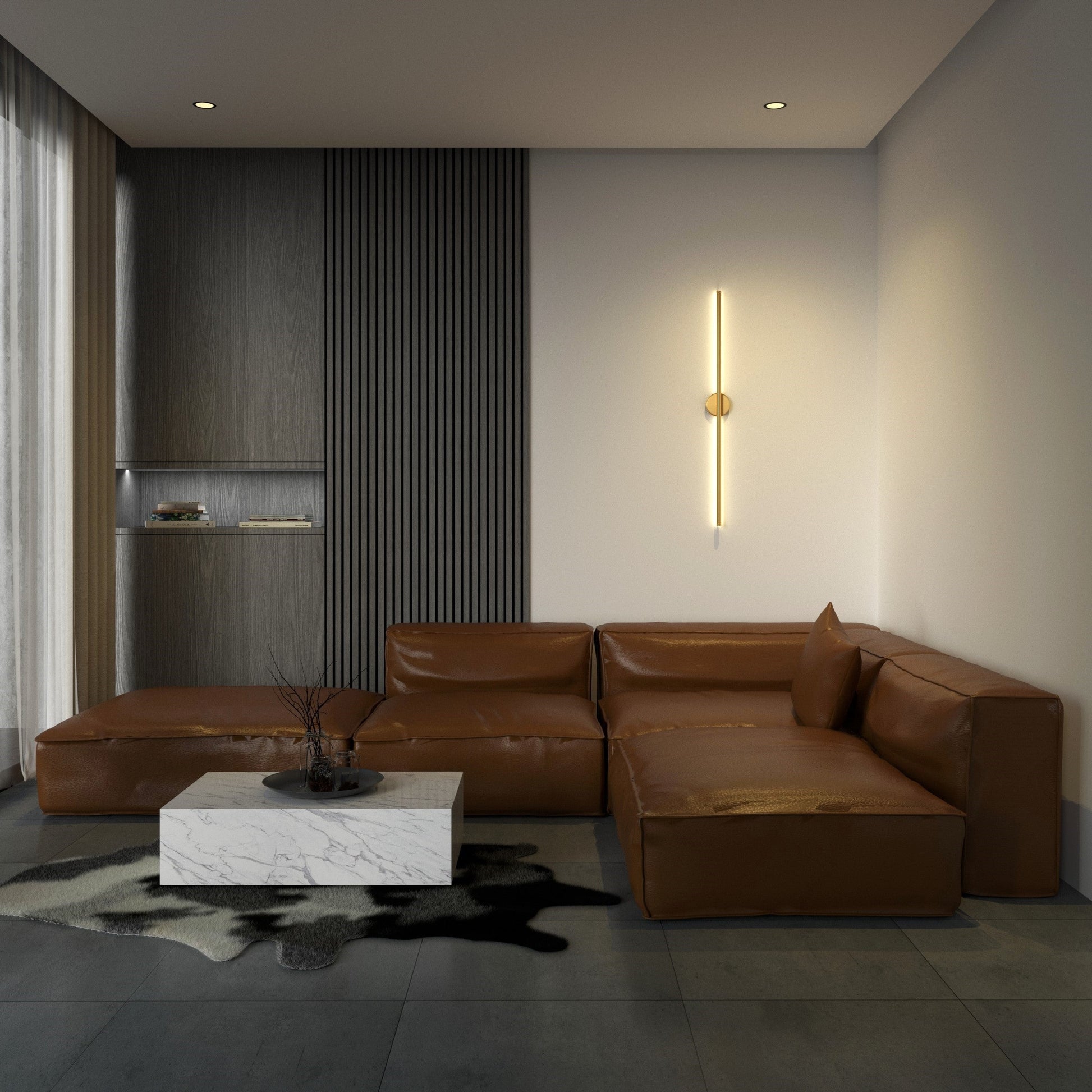 LED Round Wall Sconce Light Fixture - Modern Design for Living Room, Hallway & Bedroom Lighting