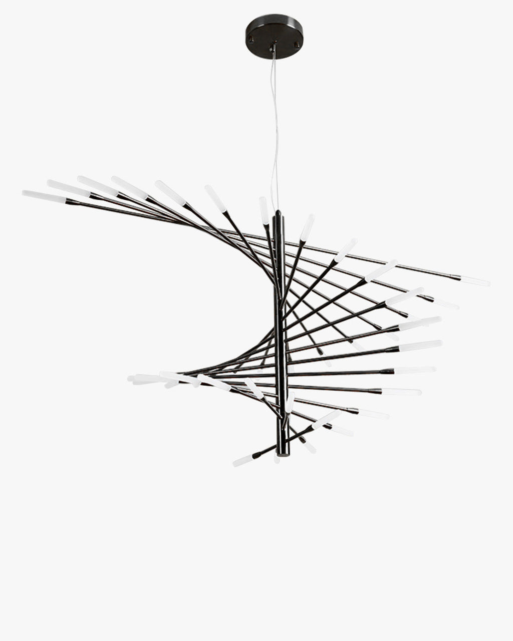 LED Spiral Chandelier - Modern Fireworks Design - Ideal for Living Room & Dining Room Lighting