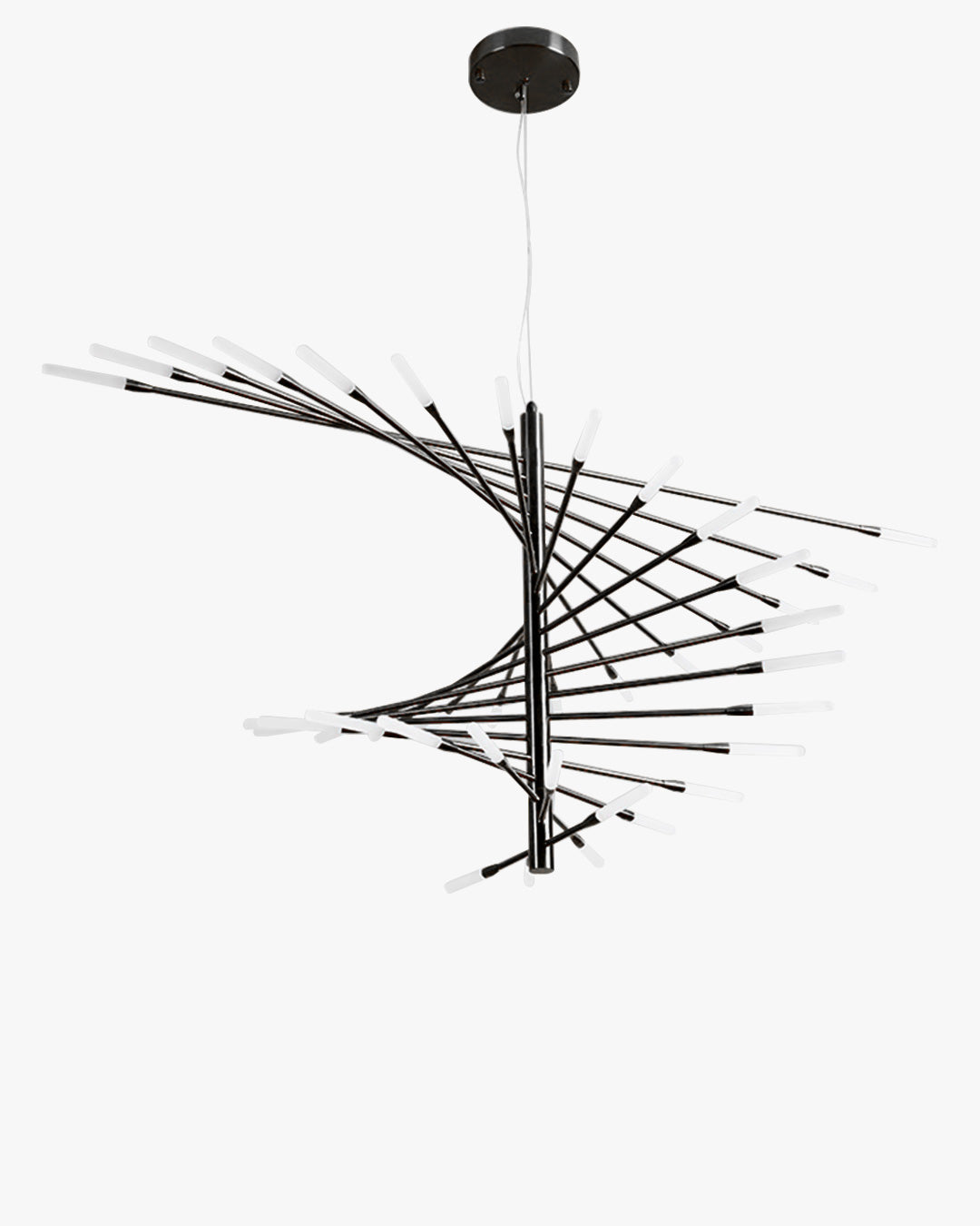 LED Spiral Chandelier - Modern Fireworks Design - Ideal for Living Room & Dining Room Lighting