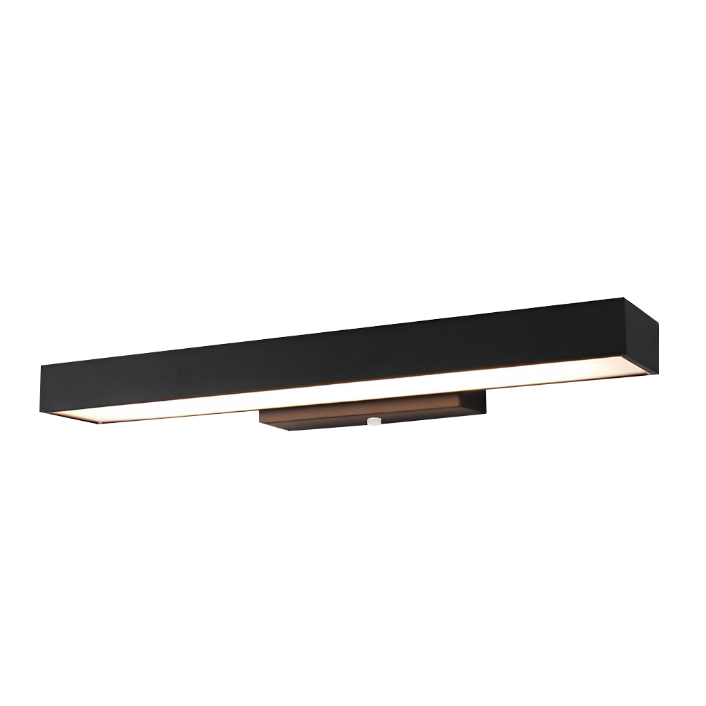 Outdoor Motion Sensor Black Rectangle Wall Light for Security & Entryway Illumination