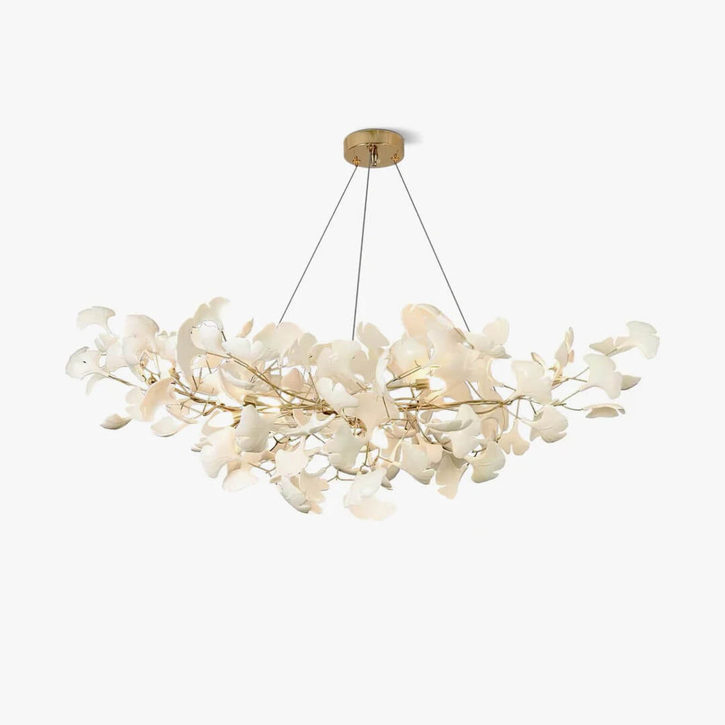 Gingko Chandelier Light Fixture - Modern Design for Living Room & Dining Room - Adjustable Height & Energy Efficient