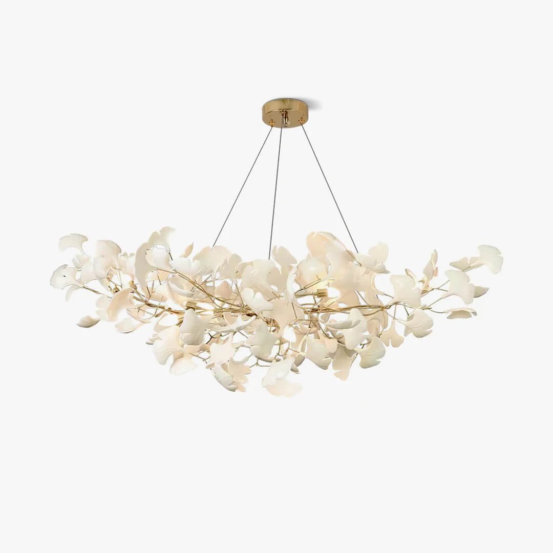 Gingko Chandelier Light Fixture - Modern Design for Living Room & Dining Room - Adjustable Height & Energy Efficient