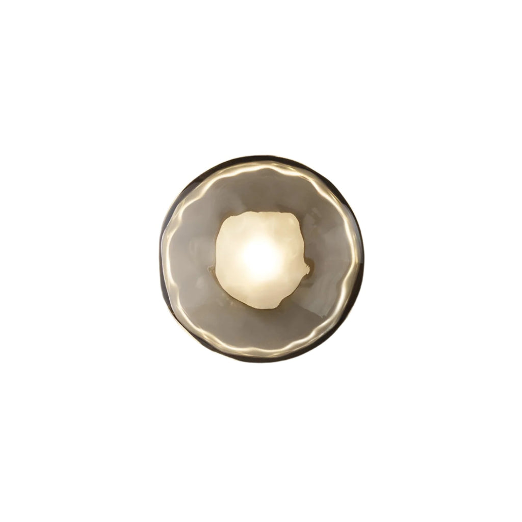 Glass Wall Sconce Light with Nordic Round Design for Bedroom, Living Room & Hallway Accent Lighting