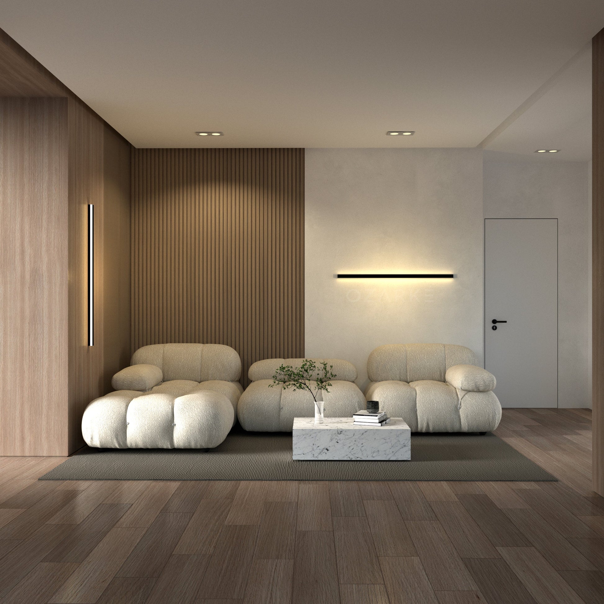 Linear Minimalist Wall Lamp - Modern LED Sconce Fixture for Living Room & Hallway Lighting