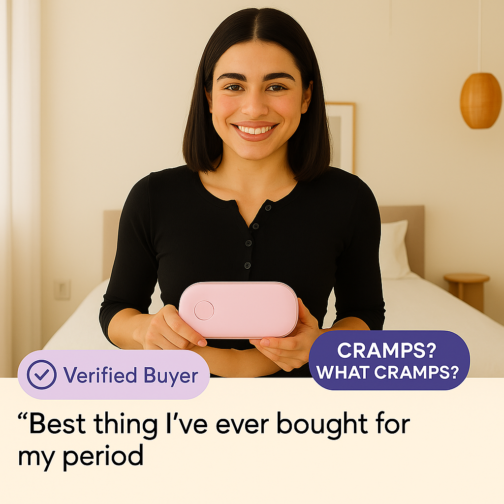 Menstrual Relief Heating Pad | Massager with heat Soothing Pain Relief - Portable & Comfortable Design