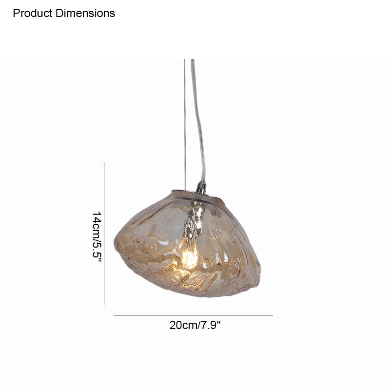 Blown Glass Pendant Light Fixture - Modern Cloud Design for Dining Room & Kitchen Lighting