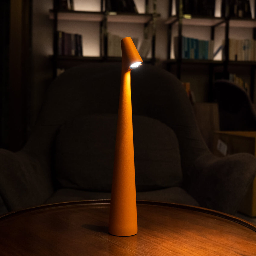Sculpting Table Lamp with Adjustable Shade - Modern Design for Home Office & Living Room Lighting