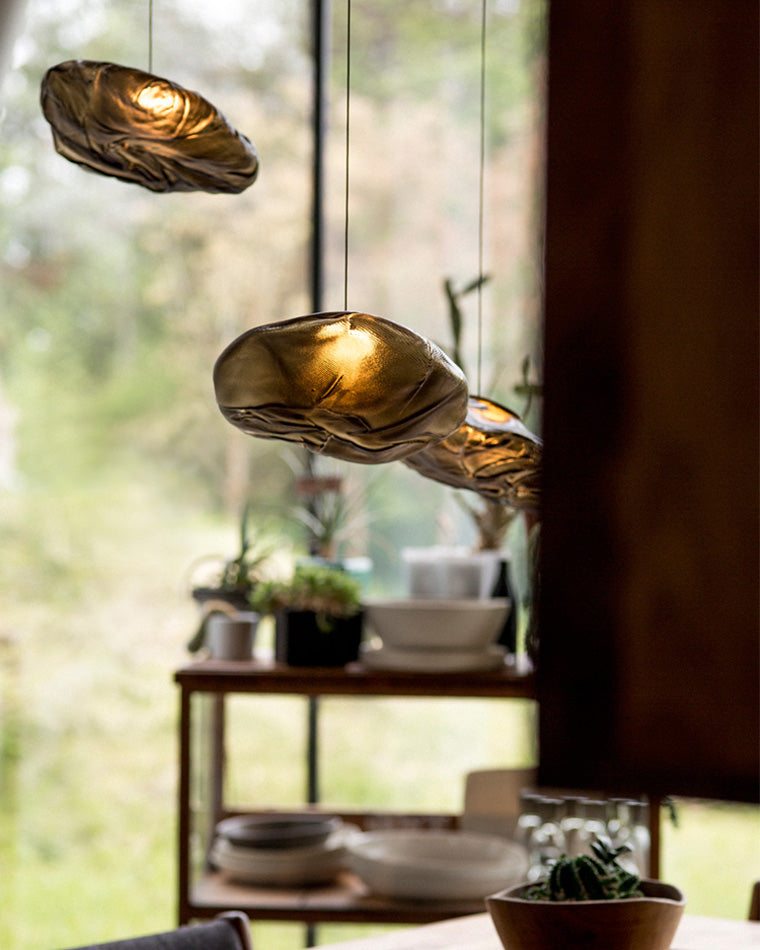 Blown Glass Pendant Light Fixture - Modern Cloud Design for Dining Room & Kitchen Lighting