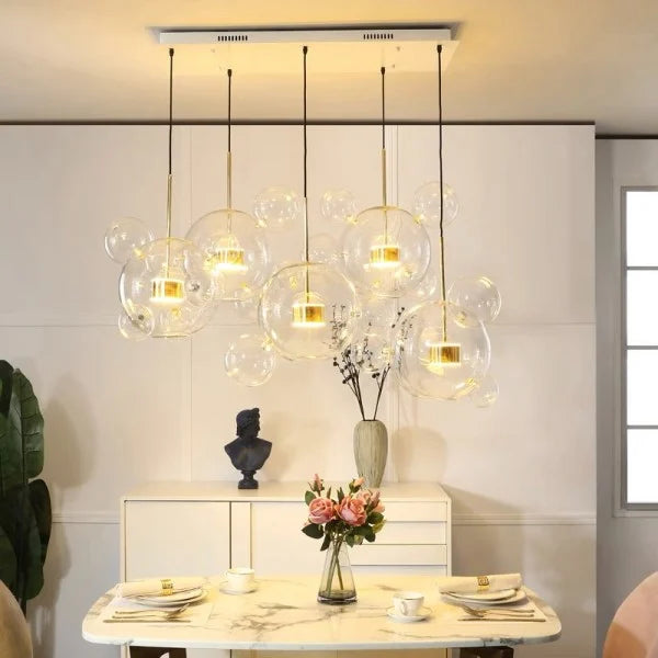 LED Chandelier Light Fixture - Modern Crystal Design for Dining Room & Living Room Decor