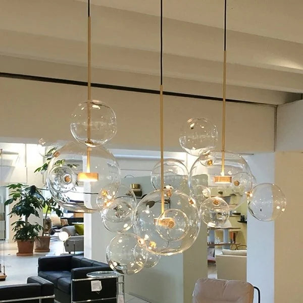 LED Chandelier Light Fixture - Modern Crystal Design for Dining Room & Living Room Decor