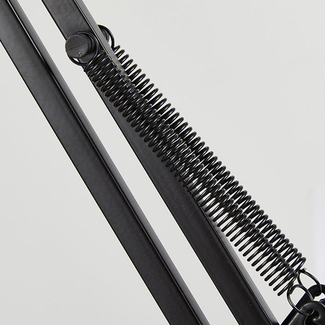 Retractable Long Arm Clip Table Lamp - Modern Minimalist Design in Iron & ABS for Bedroom Lighting