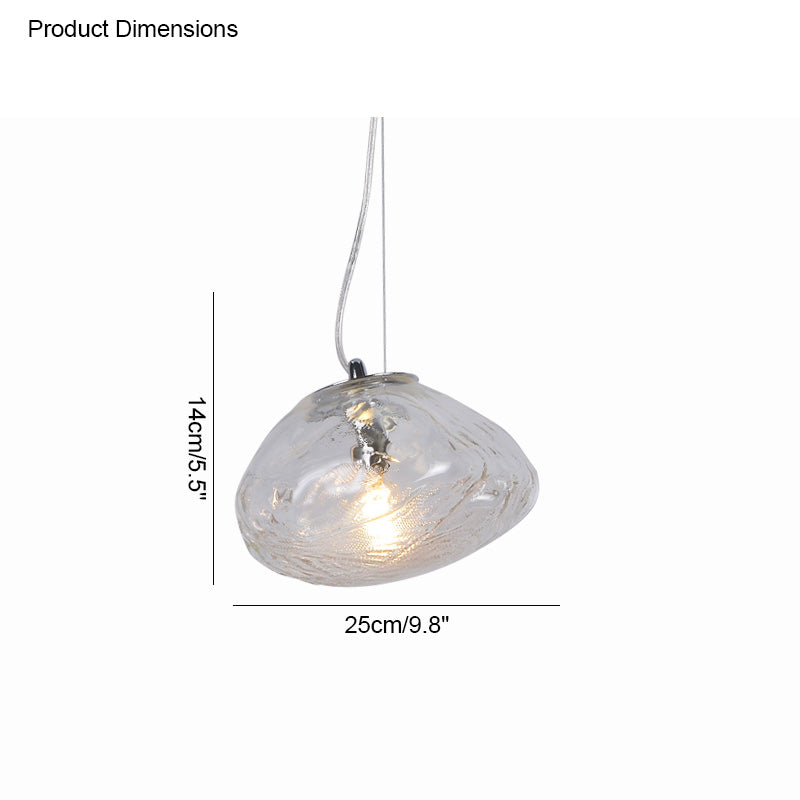 Blown Glass Pendant Light Fixture - Modern Cloud Design for Dining Room & Kitchen Lighting