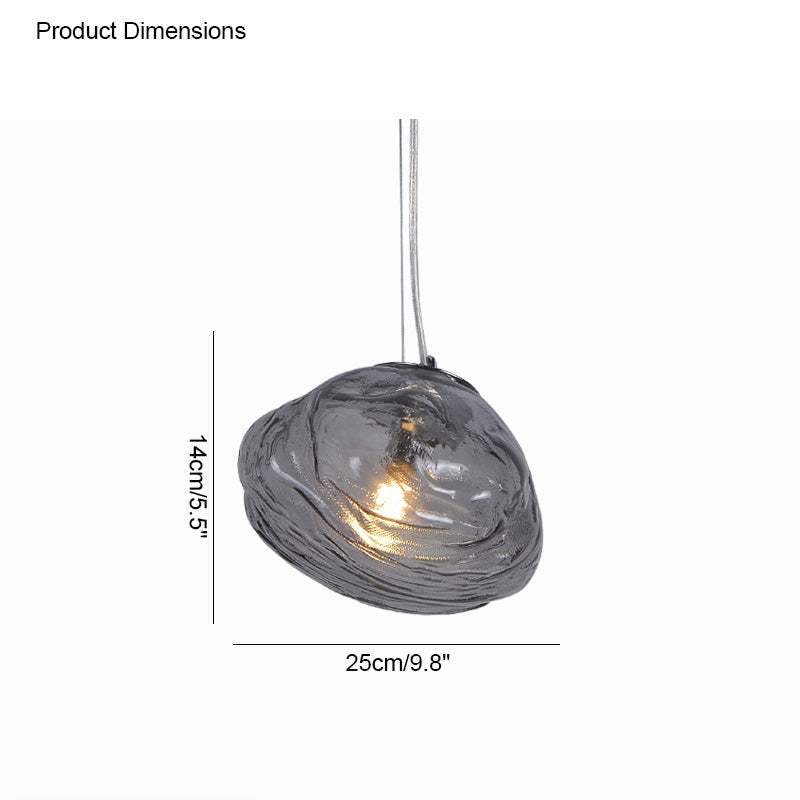 Blown Glass Pendant Light Fixture - Modern Cloud Design for Dining Room & Kitchen Lighting