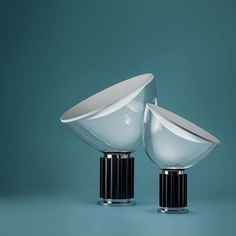 LED Table Lamp - Adjustable Height with Glass Shade - Modern Lighting for Living Room & Office Use