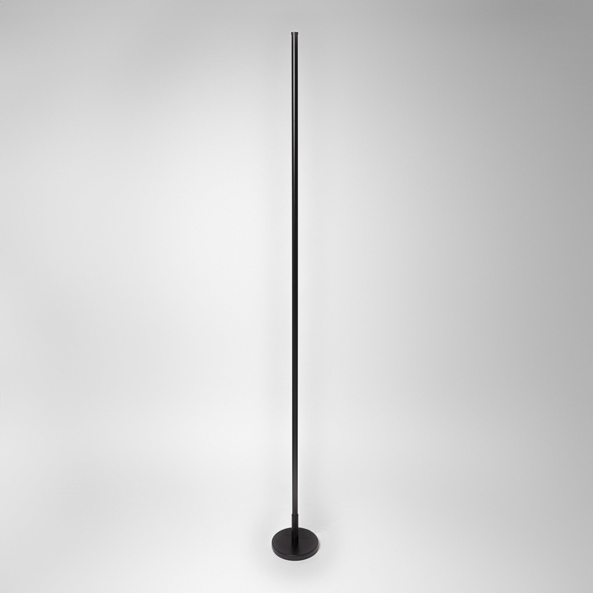Futuristic Corner Floor Lamp - Tall Black and Silver | Modern Minimalist Metal Design
