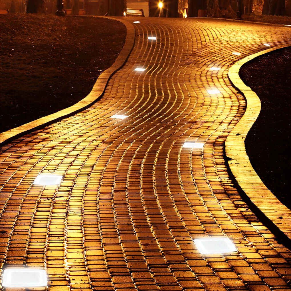 LED Solar Outdoor Step Lights - 2V Mount-Free Colorful Modern Ice Cube Design for Pathway & Garden Lighting