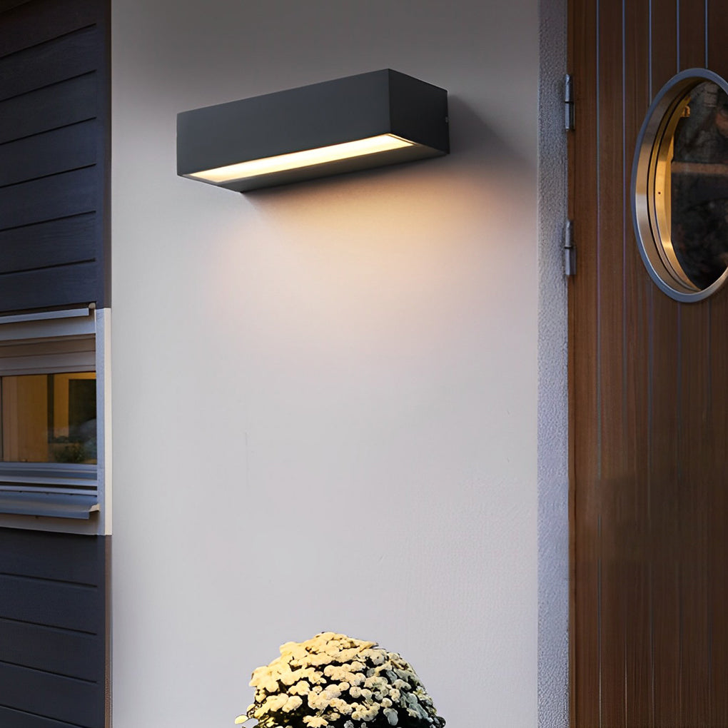 LED Waterproof Outdoor Wall Washer Light - Black Minimalist Strip Design for Garden, Patio & Exterior Lighting