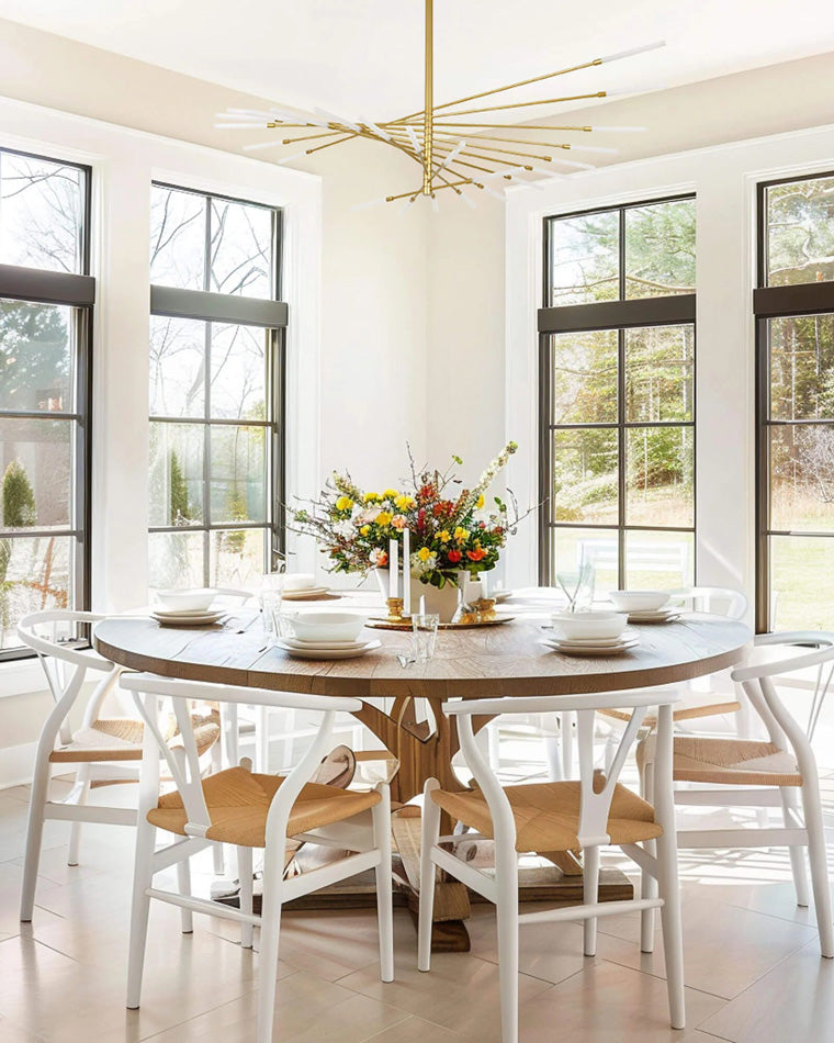 LED Spiral Chandelier - Modern Fireworks Design - Ideal for Living Room & Dining Room Lighting